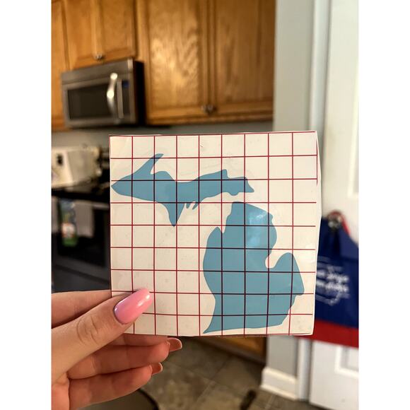 Michigan Decal Sticker Wall or Car Accessory Baby Blue Color - Picture 1 of 1